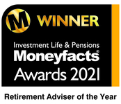 Moneyfacts Awards 2021 Retirement Adviser of the Year badge