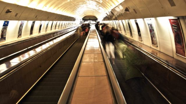Escalator in underground