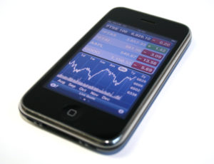 Stocks and Shares app on a smartphone