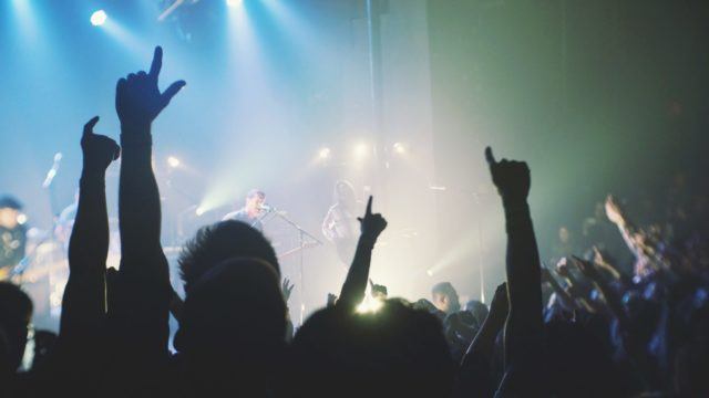 Students at a concert