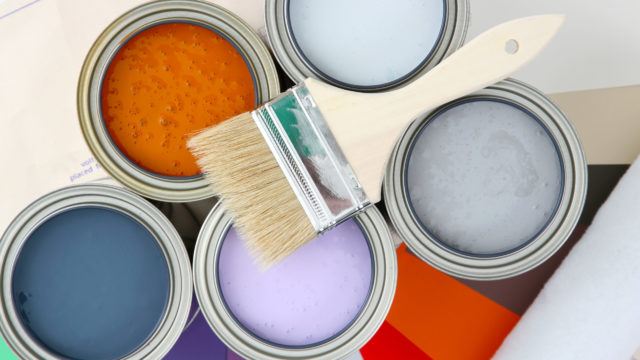 Diverse colours of paint