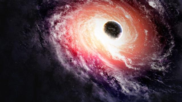 Black hole in space. Elements of this image furnished by NASA