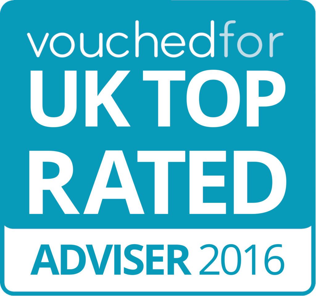 VouchedFor UK Top Rated Adviser 2016