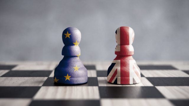 Brexit chess concept