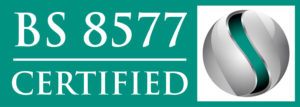 BS 8577 Certified badge