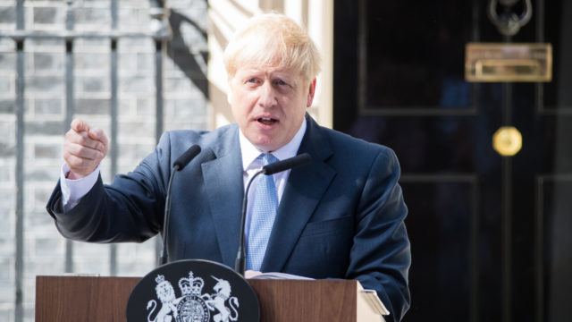Boris Johnson outside 10 Downing Street