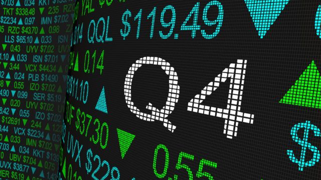 The letters “q4” on a stock market screen