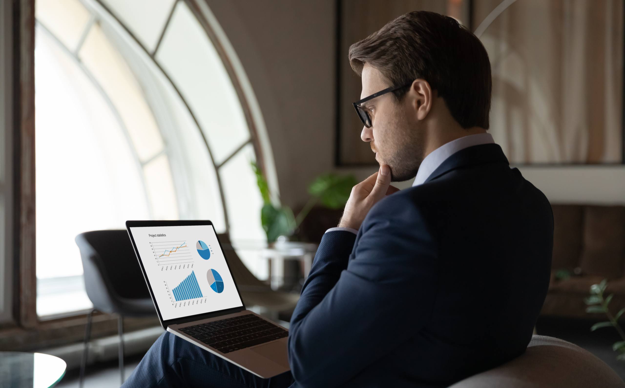 couple reviewing their investment portfolio online