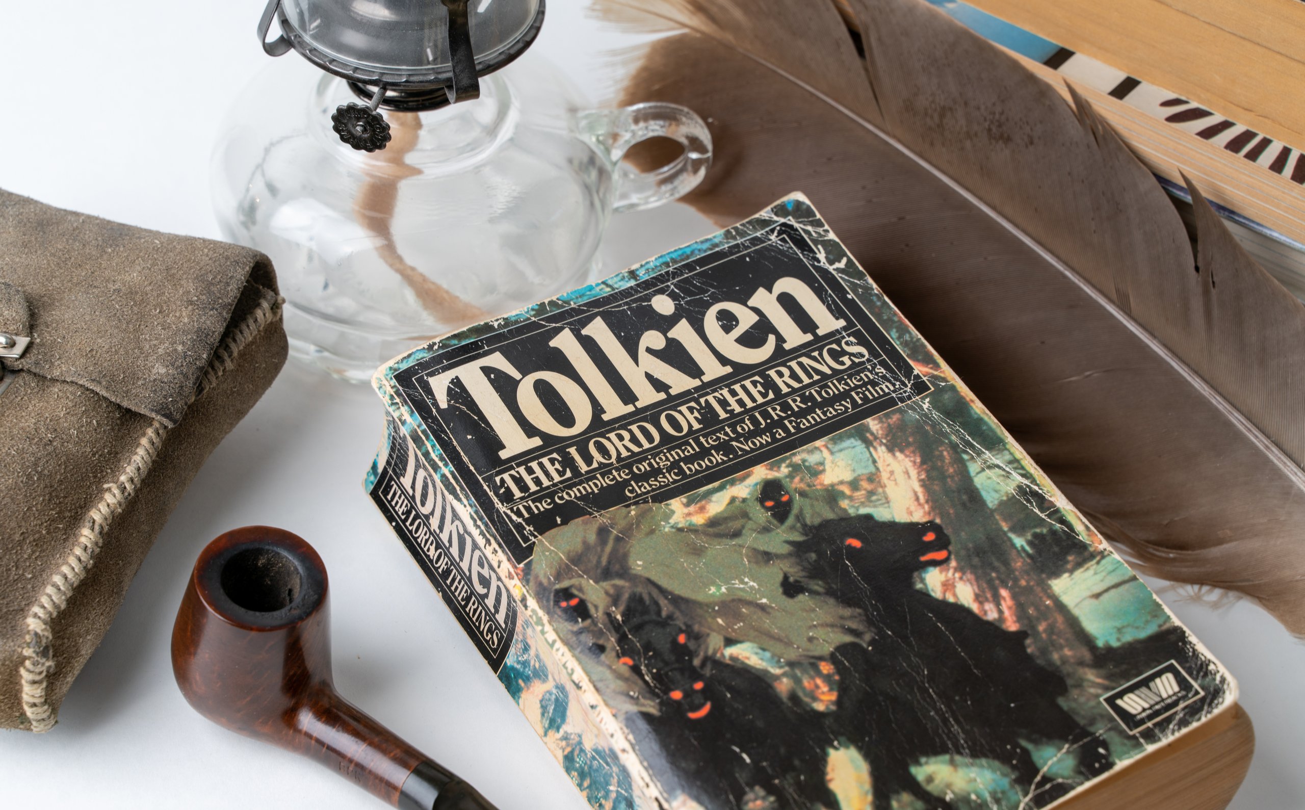 the original Tolkien novel on a desk